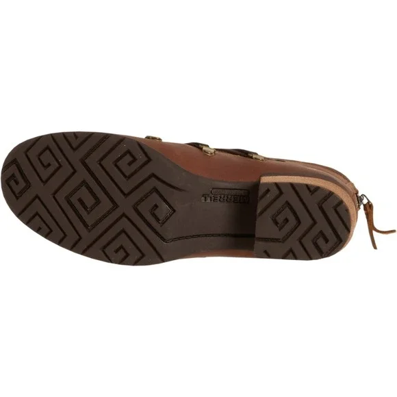 Merrell Women Boots Sz 10.5 Shiloh II Warm Leather Oak Ankle Block Heel Zip Back - Picture 4 of 6